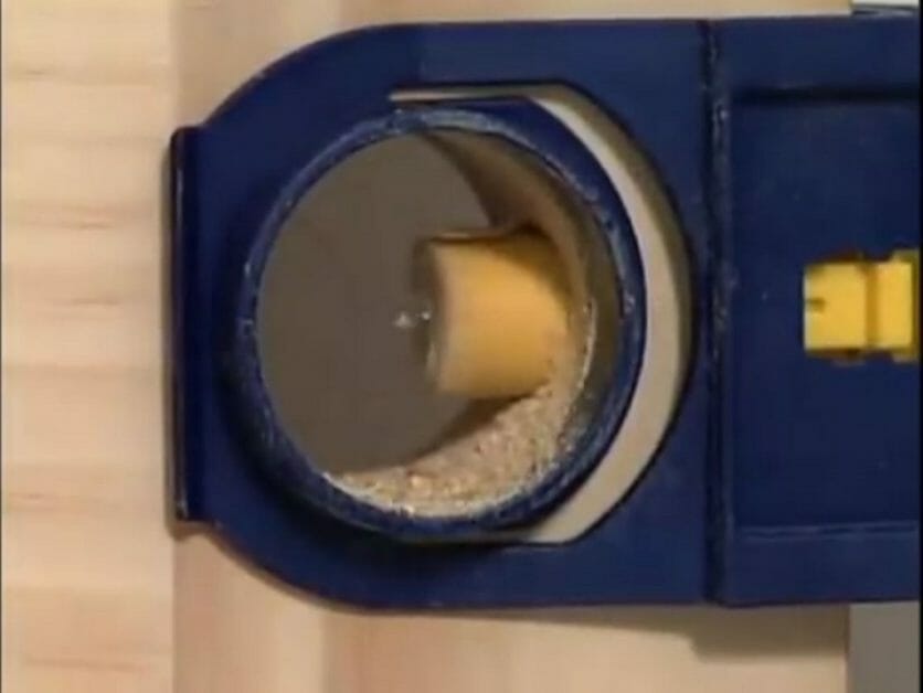 drilling one-inch hole