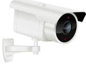 Fake Security Camera Mounted On Wall Fake Security Camera Mounted On Wall