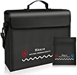 Fireproof Bag Fireproof Document Bags Fireproof Safe (Black, XXL)