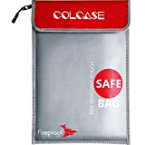 COLCASE Fireproof Document Bag (2000 ℉ )15 x 11 Inches Silicone Coated...