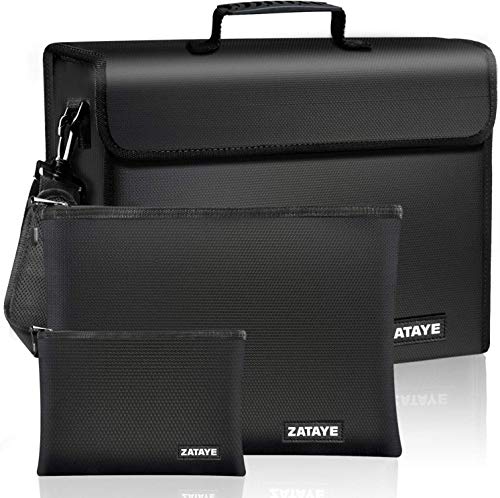 Fireproof Bags - XL Fireproof Document Bags, (17 x 12 x 5 inches) Three...