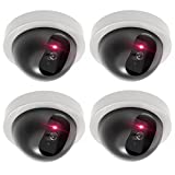 WALI Dummy Fake Security CCTV Dome Camera with Flashing Red LED Light with...