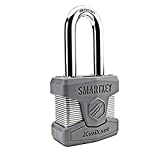 Kwikset 026SMTLNG SHKL PDL Stanley SmartKey Padlock Long Shackle, 50mm,...