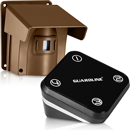 Guardline 500 Foot Range Wireless Driveway Alarm [1 Motion Detector Alarm...