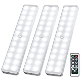 LED Closet Light, 24-LED Dimmer Rechargeable Motion Sensor Under Cabinet...