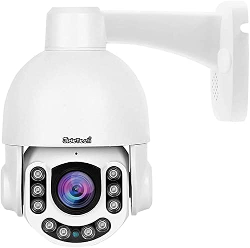 JideTech Outdoor PTZ POE Security Camera, HD 5MP Auto Tracking IP Camera...