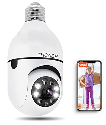 Light Bulb Cameras 4G Wi-Fi PTZ Bulb Cameras, Wireless 1080P Surveillance...