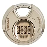 BRINKS 173-80051 Stainless Steel Resettable Combination Discus Padlock,...