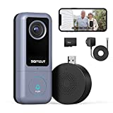 WiFi Video Doorbell Camera , Samzuy 2K Ultra HD Camera with Chime, Motion...