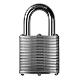 Commando Lock Heavy Duty Riveted Steel Padlock - Strong & Durable, High...