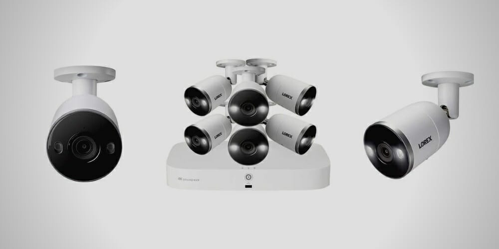 Lorex 4K UHD 8-channel Fusion NVR Security System with 6 Smart Deterrence 4K Bullet Cameras