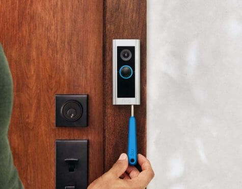 ring doorbell on door