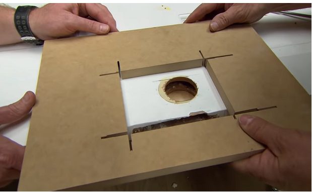 creating a template-based on the size of the lock hole