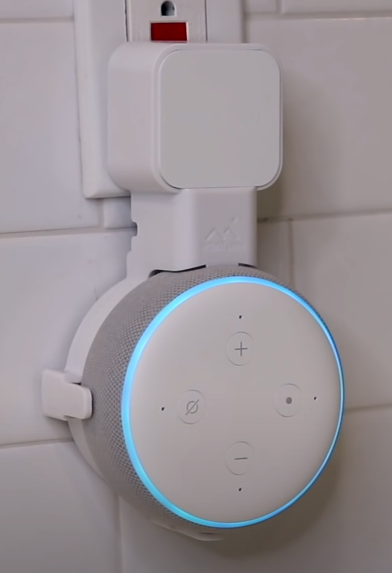 alexa device mounted on wall